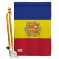 Cosa 28 x 40 in. Andorra Flags of the World Nationality Impressions Decorative Vertical House Flag Set CO4133059